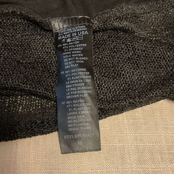 The Classic Black Tank Top with Patterned Panels - Picture 8 of 8